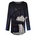 thumbnail image 4 of Blusa de manga larga con cuello redondo para mujer Pompotops gfhjh19512, 4 of 5