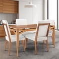 thumbnail image 3 of Herval 55" x 35" Rectangular Solid Wood Modern Dining Table in Oak, 3 of 13