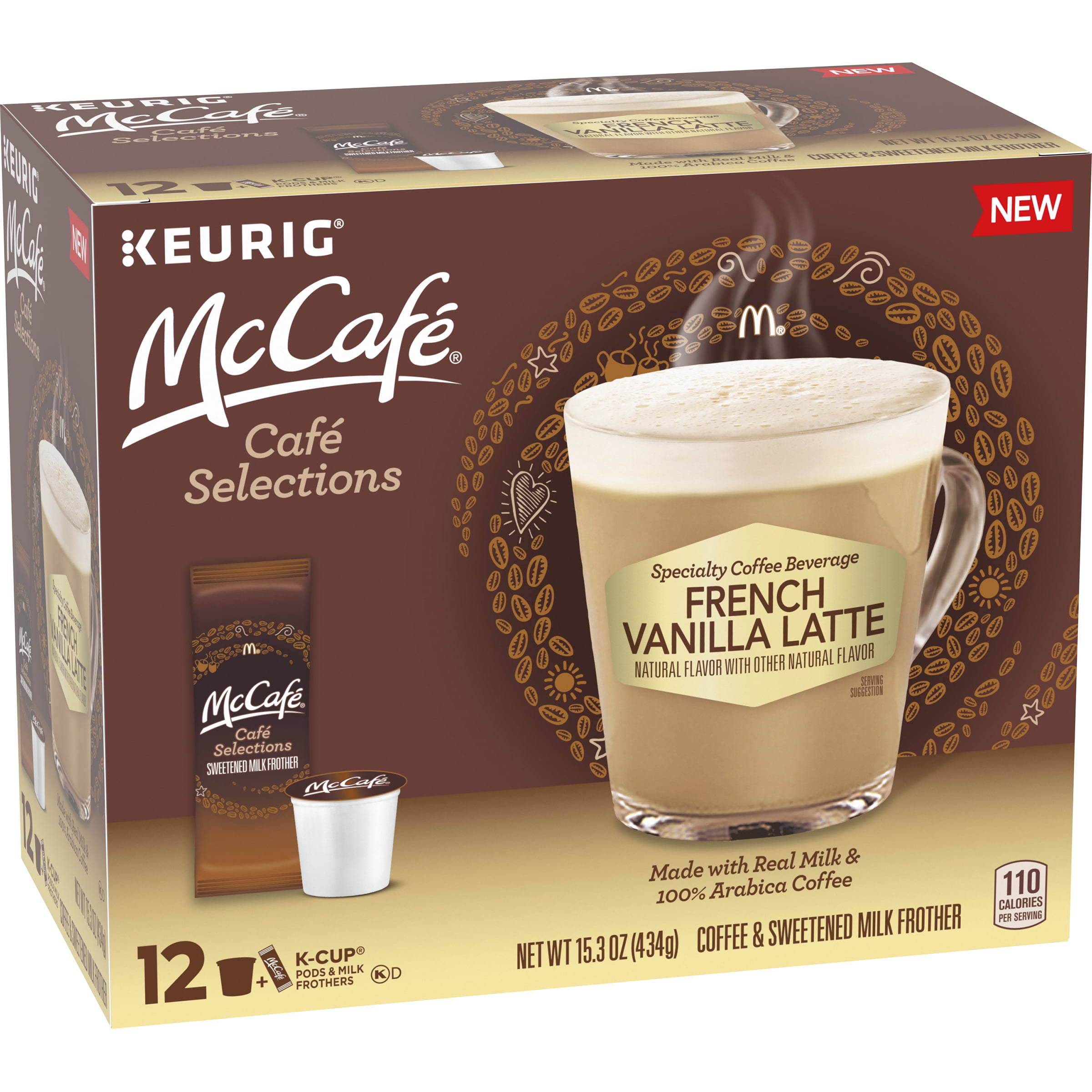 McCafe Cafe Selections French Vanilla Coffee Keurig K Cup Pods &amp; Froth ...