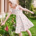 thumbnail image 6 of Xdegoge Kids Girls's Easter Egg Dress Midi Tiered A Line Crewneck Ruffle Cap Sleeve Tween Summer Sundress Flowy Flattering Lightweight Casual Holiday Theme Party Outfit for Teen, 6 of 7