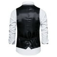 thumbnail image 4 of Suits for Men New Vest Solid Color Casual Business Single Sets, 4 of 4