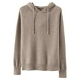 thumbnail image 4 of RMGVDSD Women's Soft Hooded Pullover Sweater Fashion Knitted Long Sleeve Sweaters For Women Solid Color Pullover Knit Sweater Top /Grey, 4 of 8