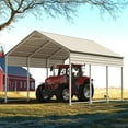 thumbnail image 6 of Quictent Heavy Duty 10x16 FT Vertical Roof Metal Carport, Pre-Drilled All Weather Storage Car Shelter for Tractor, Vehicles & Farm Equipment, 6 of 9