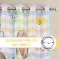 thumbnail image 6 of Happy Easter Kitchen Curtains Window Panels, Spring Easter Bunny Eggs Floral Colorful Plaid Insulated Window Treatment Curtain, Grommet Curtains for Bedroom/Living Room/Bathroom, 2 Piece 27.5"Wx39"L, 6 of 8