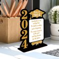 thumbnail image 4 of Centro de mesa de graduación 2024 decoración de mesa independiente de madera para felicitaciones de graduación, 4 of 7