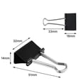 thumbnail image 2 of 12 black clips, each clamped tightly, smooth and sturdy clips, small clips, 2 of 7