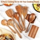 thumbnail image 3 of 9 PCS Natural Wooden Spoons for Cooking Wooden Utensils, 3 of 5