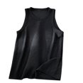thumbnail image 4 of Tops Cuello Alto Tira Suelta sin Mangas Color Sólido Cuello Redondo Superior, Casual, 4 of 7