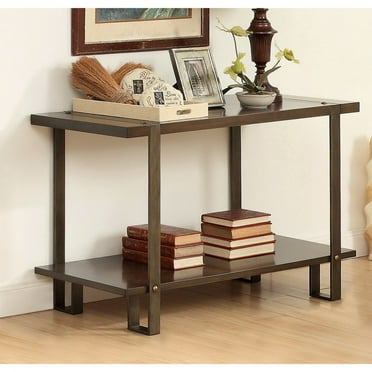 Furniture of America Tal Modern Oak 48-inch Solid Wood 1-Shelf Sofa Table by