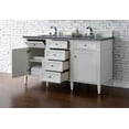 thumbnail image 2 of Brittany 60" Cottage White Double Vanity With Shadow Gray Quartz Top, No Mirror, 2 of 2