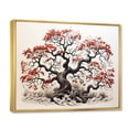 thumbnail image 2 of Designart Tree Gold framed wall art, Shadow Dance Coral Tree Fantasy I , Trees Large framed wall art decor, Coral Traditional Gold framed wall art, 32x24 inches Gold Frame, 2 of 5