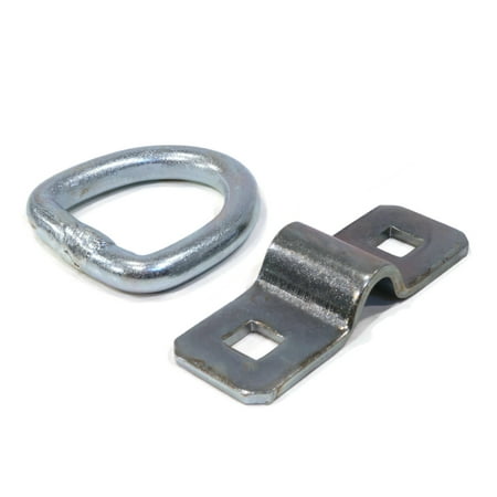 

The ROP Shop | (4) 3/8 Steel D-Ring Tie Downs Heavy Duty Chain Rope Strap Cable Anchor Bolt on