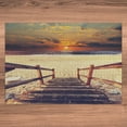 thumbnail image 5 of Ambesonne Beach Jigsaw Puzzle Durable Cardboard, Romantic Sunset Skyline, 1000 pcs, Orange Cream, 5 of 5
