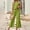 Green, variant on GILIGEGE Two Piece Sets for Women Summer Women Linen Set Casual 2 Piece Outfits Matching Set Summer Solid Color Sleeveless Crop Top Wide Leg Pants Suits Green L
