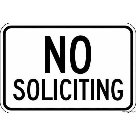 Metal Tin Sign Novelty Great No Solici G Sign Indoor Office Business Retail Wall Decoration Metal Aluminum Sign 6 X 12 INCH
