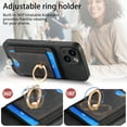 thumbnail image 6 of Dteck for iPhone 14 Case, 2 in 1 Magnetic Wallet with Phone Grip, Compatible with MagSafe, Detachable Premium PU Leather Magnetic Case with Card Slots Ring Holder,Black, 6 of 9