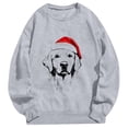 thumbnail image 2 of Christmas Sweatshirt for Men Women Long Sleeve Crewneck Casual Funny Cute Dog Graphic Sweatshirts Pullover Tops, 2 of 5