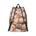 thumbnail image 3 of Balery Colorful Seashells Vintage Canvas Backpack for Men and Women - Large Capacity, Durable Travel Laptop Bag for School, Work, Hiking, and Outdoor Activities, 3 of 7