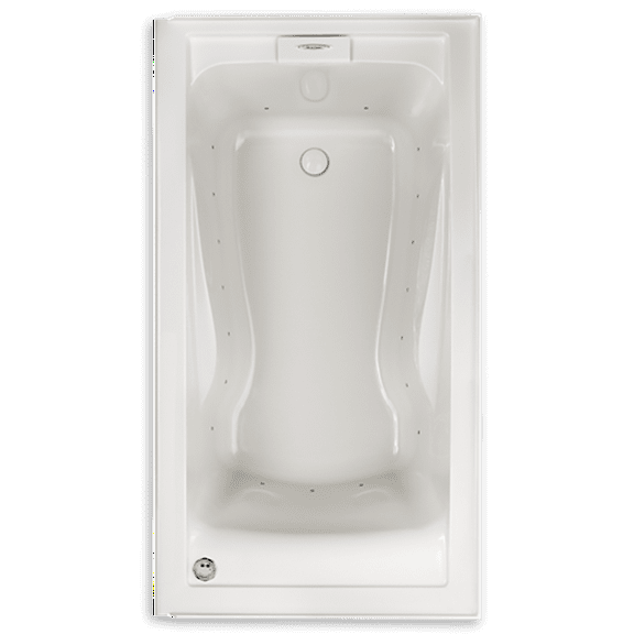 American Standard Evolution Acrylic 60 in x 32 in Deep Soak Whirlpool with Right Drain Apron (White)