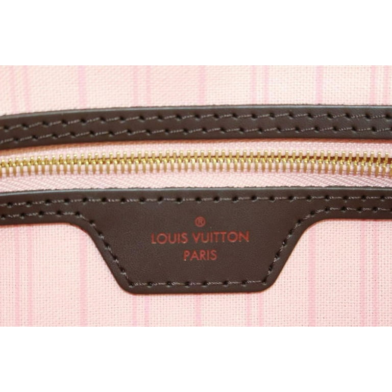 Louis Vuitton Paris Neverfull Damier Ebene Pouch Wristlet