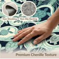 thumbnail image 6 of ODIKA 9'x12' Washable Area Rug Non-Slip, Chair-Friendly Felt Turtle Wave Marine Nautical Underwater Coral Reef Ocean Flowing Dynamic for Dining Room, Basement, Large Office, 6 of 7
