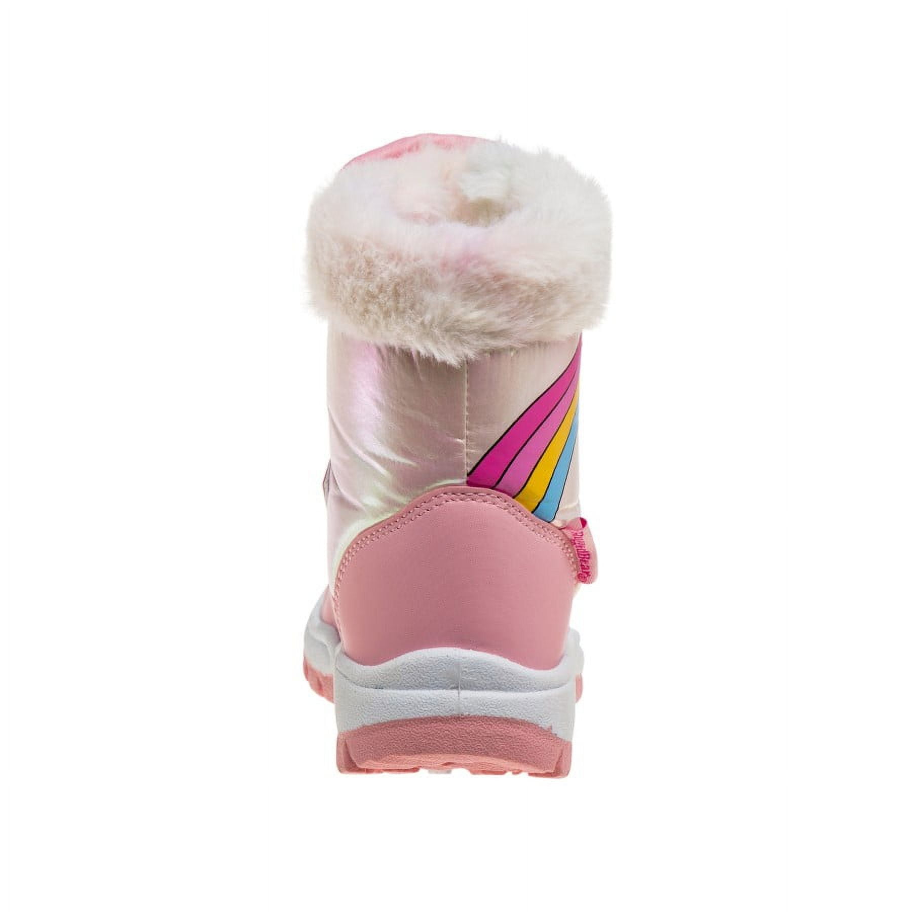 Rugged Bear Little Kids  Girls Snow Boots, Pink Unicorn, 10