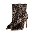 thumbnail image 5 of Women Pointy Peep Toe Stiletto Mid Calf Boot 18954, 5 of 6