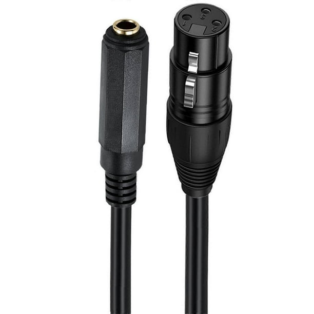 Cable adaptador de audio estéreo balanceado de 1/4 de pulgada hembra a XLR, cable convertidor de audio para micrófono estéreo XLR a TS/TRS de 6,35 mm