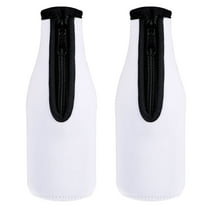 Uxcell 330ml to 350ml Neoprene Cooler Insulator Covers Beer Bottle Sleeves White 2 Pack
