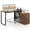 Rustic Brown, variant on 55" Inch Reversible L Shaped Desk with Charging Station & 3 Drawers, Modern Computer Desk with Storage Shelves for Home Office & Gaming, White