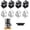 Black and white-8, variant on Mini Caster Wheels, Self Adhesive Appliance Sliders for Kitchen Countertop, 360° Rotating Sticky Pulleys for Small Storage Bins, Trash Cans & Desktop Organizers, Stainless Steel (8 Pack)