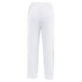 thumbnail image 5 of Summer Pants for Women Pocket Elastic Breathable Trousers Loose Waist Pant Womens Pants Indoor Soccer Trousers for Women Work Toga Womens Boot Leg Pantsuits Work Casual Outfit Olive plus White XL, 5 of 5