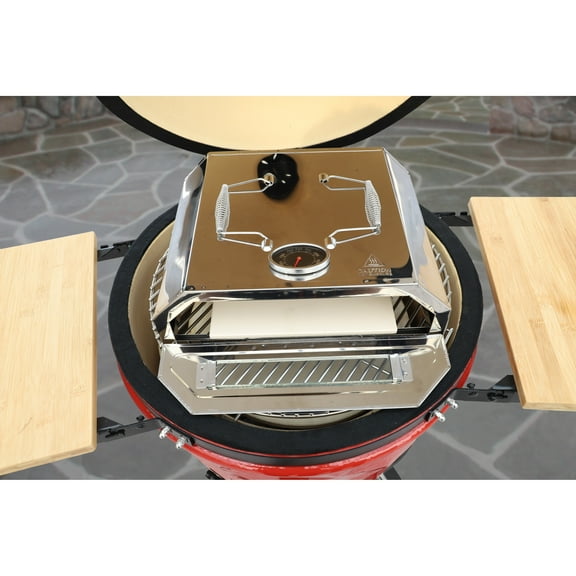 Bed Bath & Beyond 11” Stainless Steel Pizza Oven - Ceramic Cooking Surface, Includes Pizza Utensil