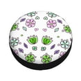 thumbnail image 3 of XMXY Watercolor Flower Doodles Spare Tire Cover, Universal Waterproof Cover for Jeep RV Tire Wheel Protection, 14 inch, 3 of 8