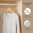 thumbnail image 4 of Unique Bargains 2 Pcs Wood Non-Slip Hangers with Clips for Clothing and Pants Beige, 4 of 6