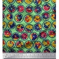 thumbnail image 1 of Soimoi Cotton Jersey Fabric Lemon Slice & Texture Print Fabric by Yard 58 Inch Wide, 1 of 2