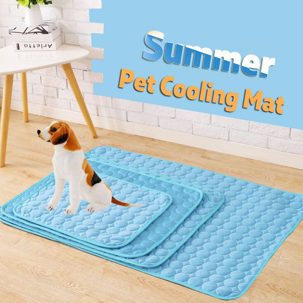 Pet Dog Cooling Mat Summer Self Cooling Pad Sleeping Heat Relief