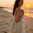 thumbnail image 3 of XQWJWLA Crochet Bag for Women, Crochet Tote Summer Bag Mesh Large Shoulder Bag ( 14 x 11 x 10in), 3 of 7