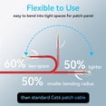 thumbnail image 3 of Cable de conexión Ethernet Sokqovt Cat6a delgado, 1 pie, 24 unidades, rojo, 3 of 6