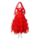 thumbnail image 3 of Disfraz de juice Beetlejuice para mujer, vestido de novia rojo de Adam Lyv, traje de novia de tul, peluca de traje de fiesta de Halloween, 3 of 5