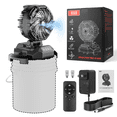 thumbnail image 4 of Portable Outdoor Misting Fan, Bucket Top Portable Fan, Battery Powered with 4 Fan Speeds & 4 Mist Settings for Camping, Tailgating, and Beach, 4 of 8