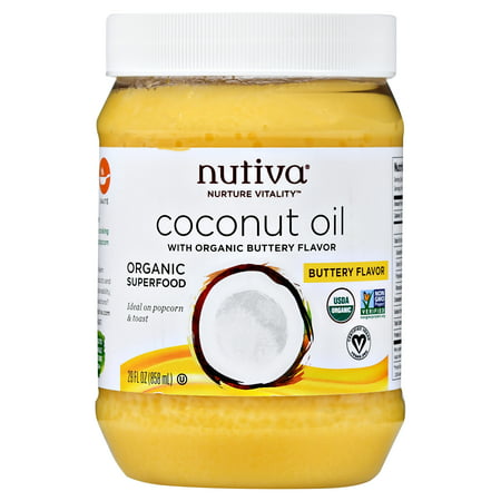 Nutiva Organic Coconut Oil with Buttery Flavor, 29 fl (Best Way To Ingest Coconut Oil)