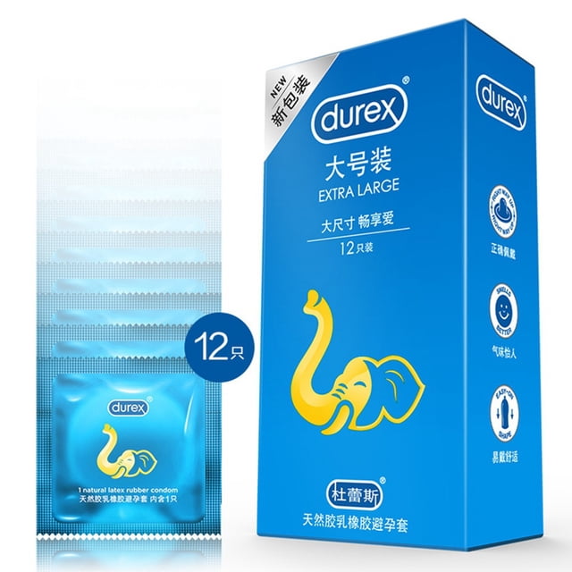 XL Condones 56Mm TamañO Grande Pene Lubricante LáTex Natural Pene CondóN Producto de Sexo íNtimo para Hombres 12PCS