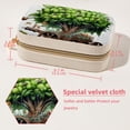 thumbnail image 5 of Coconut Jujube Tree Velvet Portable Jewelry Stand with Removable Compartment - Travel Organizer, Earring Holder, and Organizer Box - Gift, 5 of 7