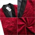 thumbnail image 4 of Yesfashion Mens Floral Tuxedo Suit Jacket Stylish Dinner Blazer Jackets for Wedding Party Prom, 4 of 5