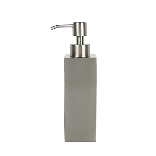 Dispensador De Jabón De Manos De 250 Ml Dispensador De Jabón Líquido Y Loción De Acero Inoxidable 304 Dispensador De Jabón De Plato Cuadrado Para Cocina Baño Hotel Loción Cateissary HA019701-00
