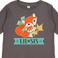 thumbnail image 4 of Inktastic Little Sister Woodland Fox Girls Girls Long Sleeve Toddler T-Shirt, 4 of 5