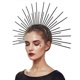 thumbnail image 4 of Formal Headpiece Church Tiaras Crowns Headband Women Hair Decorative Crownpiece Vintage Halloween Props Baroque Hairhoop Silver, 4 of 5