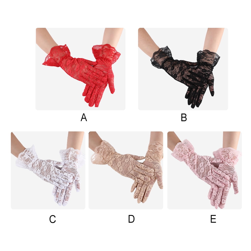FANCY 1 Pair Lace Gloves Beautiful Women Clothes Decor Short
