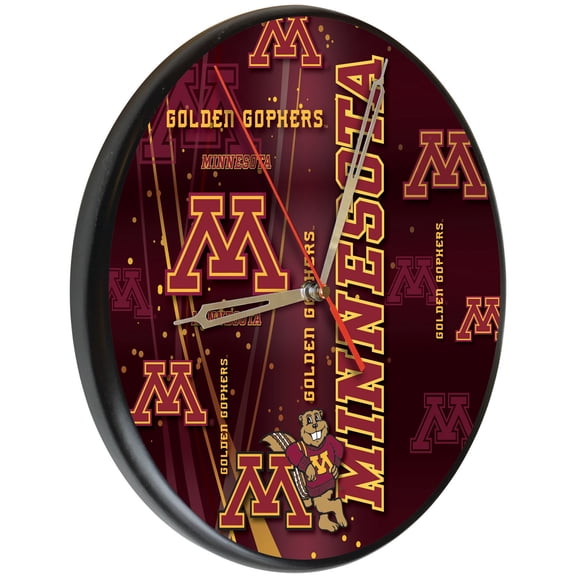 University of Minnesota 13" Solid Wood Clock